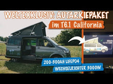 Laden und Abspielen von Videos im Galerie-Viewer, T 6.1 ZUSATZ: 230V Wechselrichter | Unterhalb des Beifahrersitzes inklusive einer Steckdose hinten zum Wohnraum (alle Fahrzeuge)