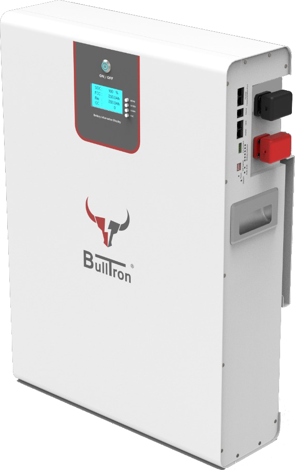 BULLTRON 10.2KWh LiFePO4 51.2V Solarspeicher vertikal mit 200A BMS, Display, CAN-Bus und RS485